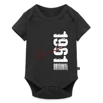 65e anniversaire Original Décembre Né en 1961 - Body à manches courtes Premium Bébé - noir - Devant