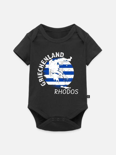 Rhodos - Baby Premium Kurzarmbody - Schwarz