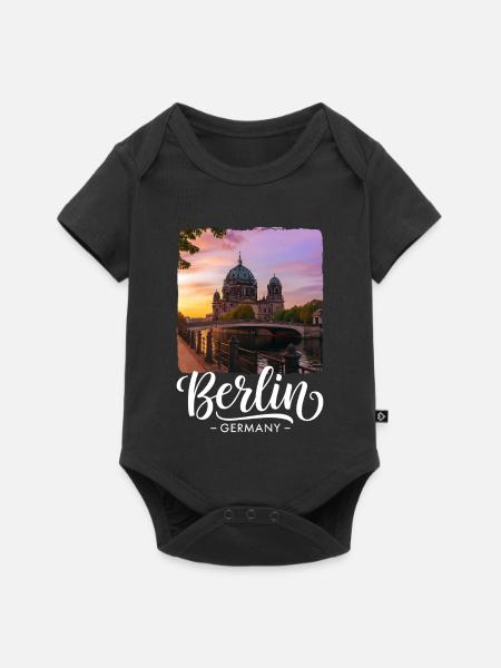 Berlin - Baby Premium Kurzarmbody - Schwarz