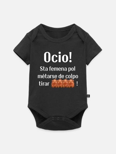 Witzige Phrase auf Venezianisch - Baby Premium Kurzarmbody - Schwarz