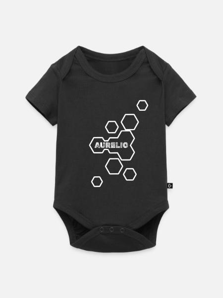 Aurelio als Name - Baby Premium Kurzarmbody - Schwarz