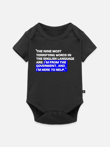 Paradoxe Zitate zu staatlichen Beihilfen - Baby Premium Kurzarmbody - Schwarz