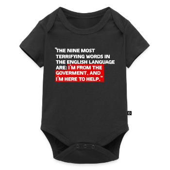 Ich bin von der Regierung - Baby Premium Kurzarmbody - Schwarz - Vorne