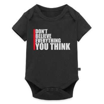 Ne croyez pas tout ce que vous pensez en disant la sagesse - Body à manches courtes Premium Bébé - noir - Devant
