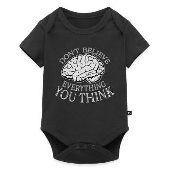 Ne croyez pas tout ce que vous pensez en disant la sagesse - Body à manches courtes Premium Bébé - noir - Devant