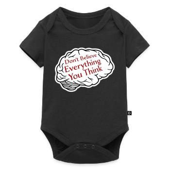 Ne croyez pas tout ce que vous pensez en disant la sagesse - Body à manches courtes Premium Bébé - noir - Devant