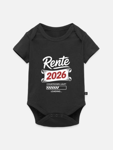 Rente 2026 Countdown - Baby Premium Kurzarmbody - Schwarz