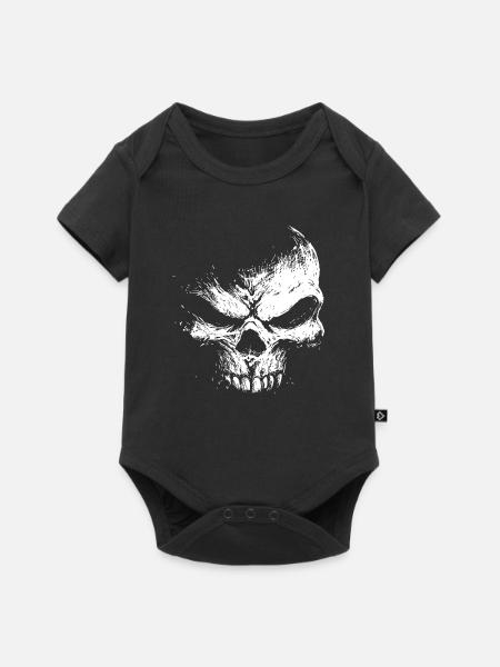 Evil Skull – Dark Grinning Beast - Baby Premium Kurzarmbody - Schwarz