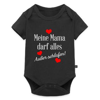 My mom is allowed to do everything except sleep - Baby Premium short-sleeve bodysuit - black - Front