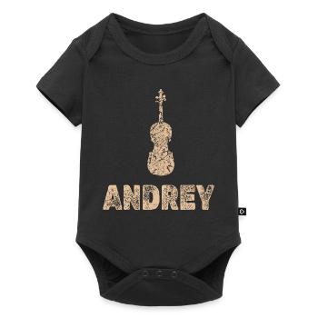 Gift for Andrey - Baby Premium short-sleeve bodysuit - black - Front