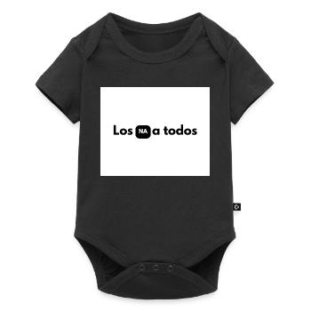 NA in black box between letters - Baby Premium short-sleeve bodysuit - black - Front