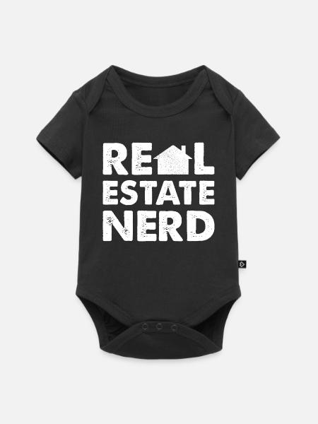 RealEstate Nerd - Baby Premium Kurzarmbody - Schwarz