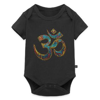 Om Symbol – Colorful Spiritual Art Design - Baby Premium short-sleeve bodysuit - black - Front