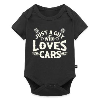 Einfach ein Typ, der Autos liebt, Drift, Muscle Auto zu rennen - Baby Premium Kurzarmbody - Schwarz - Vorne