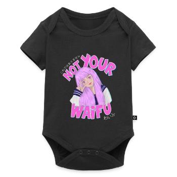 Not Your Waifu Anime Girl Cute Pink Aesthetic Art - Baby Premium short-sleeve bodysuit - black - Front