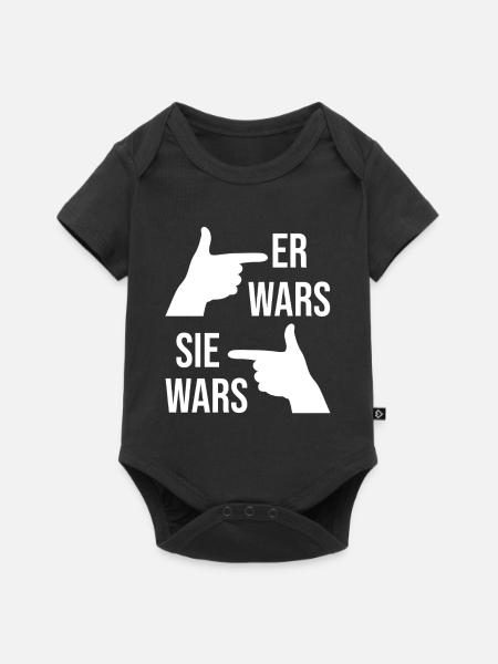 Er wars sie wars - Baby Premium Kurzarmbody - Schwarz