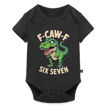 Cawing Dino Six Seven - Baby Premium short-sleeve bodysuit - black - Front