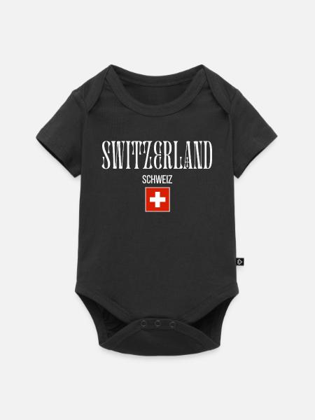 Schweizer Herkunft, ich liebe die Schweiz - Baby Premium Kurzarmbody - Schwarz