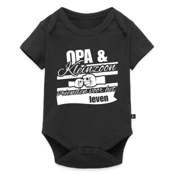 Grand-père et petit-fils – Amis pour la vie - Body à manches courtes Premium Bébé - noir - Devant