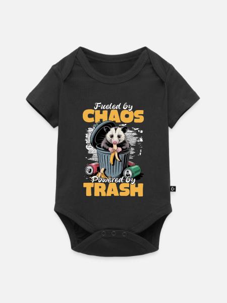 Funny Opossum - Baby Premium Kurzarmbody - Schwarz
