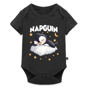 Penguin Nightgowns Funny Sleepwear Napguin - Baby Premium short-sleeve bodysuit - black - Front