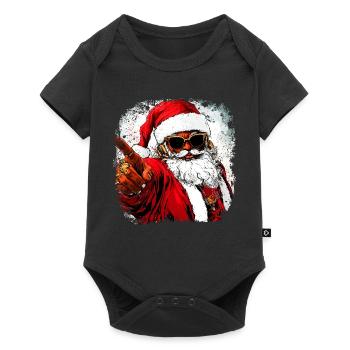 Hip Hop du Père Noël - Body à manches courtes Premium Bébé - noir - Devant