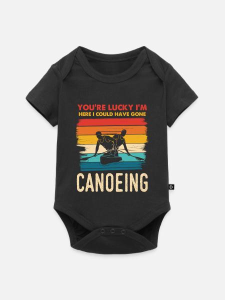 Kanu Spruch Regenbogen Stil - Baby Premium Kurzarmbody - Schwarz