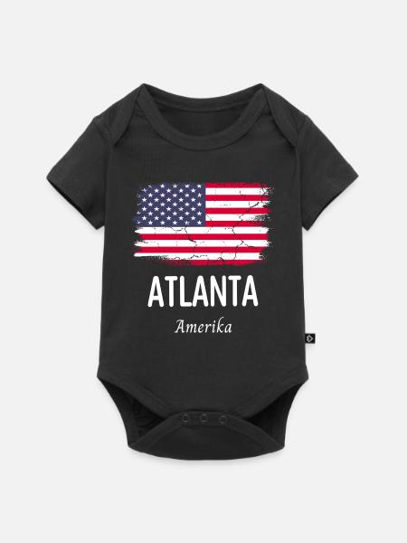 Atlanta - Baby Premium Kurzarmbody - Schwarz