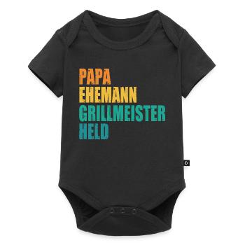 Papa Mari Grill Master Hero - Body à manches courtes Premium Bébé - noir - Devant
