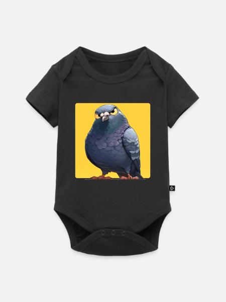 Tauben Taube - Baby Premium Kurzarmbody - Schwarz