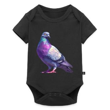 Tauben Taube - Baby Premium Kurzarmbody - Schwarz - Vorne