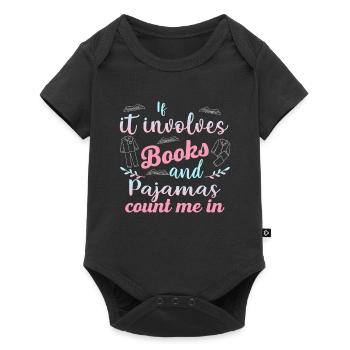 Books & Pajamas Pastel Design - Baby Premium short-sleeve bodysuit - black - Front