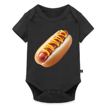 Hot dog, saucisse viennoise, saucisse - Body à manches courtes Premium Bébé - noir - Devant