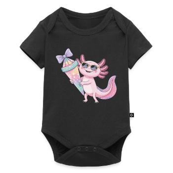 Pink Axolotl Eiscreme Party - Baby Premium short-sleeve bodysuit - black - Front