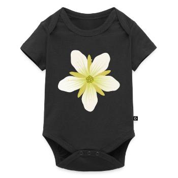Fleurs délicates de Vénus attrape-mouches en pastel - Body à manches courtes Premium Bébé - noir - Devant
