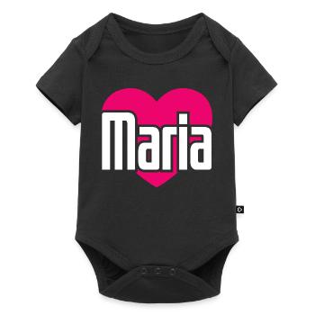 J’aime Maria Coeur rose J’aime Maria - Body à manches courtes Premium Bébé - noir - Devant
