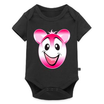 Pink Panda Smile - Baby Premium short-sleeve bodysuit - black - Front