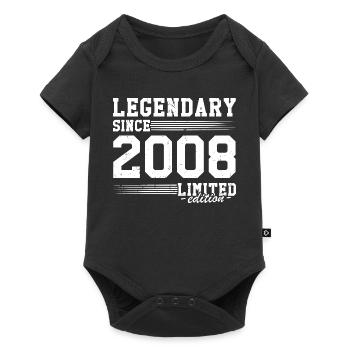 Légendaire depuis 2008 18 ans Cadeau Anniversaire - Body à manches courtes Premium Bébé - noir - Devant
