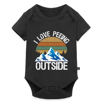 I Love Peeing Outside Camping Hiking - Body à manches courtes Premium Bébé - noir - Devant