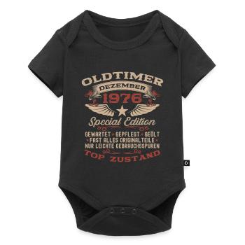 49. Geburtstag Geschenk Oldtimer Dezember 1976 - Baby Premium Kurzarmbody - Schwarz - Vorne
