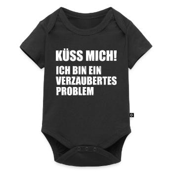 Embrasse-moi, je suis un problème enchanté - Body à manches courtes Premium Bébé - noir - Devant