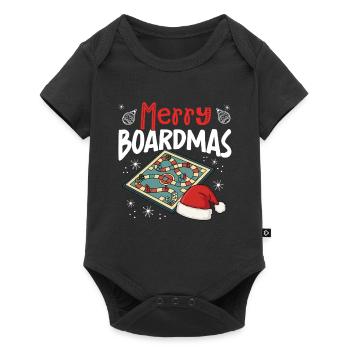 Merry Boardmas, Funny Christmas Board Game - Baby Premium short-sleeve bodysuit - black - Front