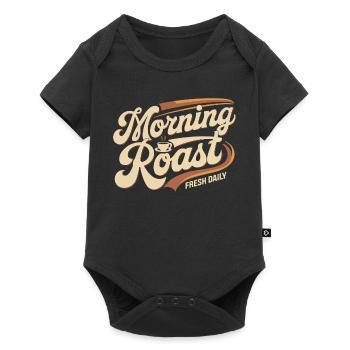 Morning Roast – Fresh Daily Coffee - Baby Premium short-sleeve bodysuit - black - Front