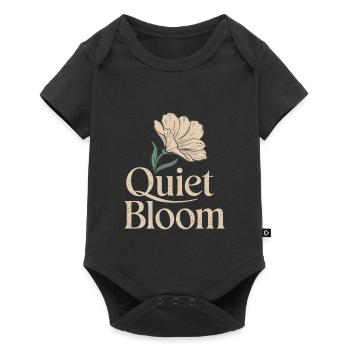 Quiet Bloom – Delicate Bloom - Baby Premium short-sleeve bodysuit - black - Front