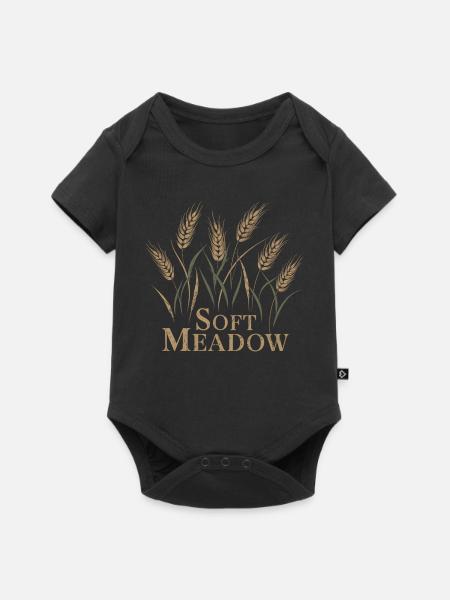 Sanfte Wiesengräser - Baby Premium Kurzarmbody - Schwarz