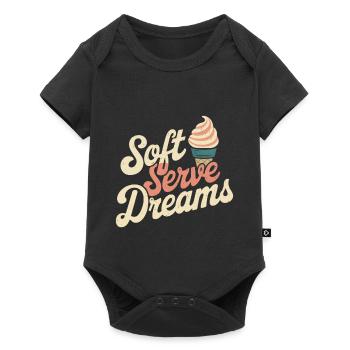 Glace rétro - Body à manches courtes Premium Bébé - noir - Devant