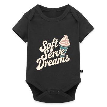 Soft Serve Dreams – Glace rétro - Body à manches courtes Premium Bébé - noir - Devant