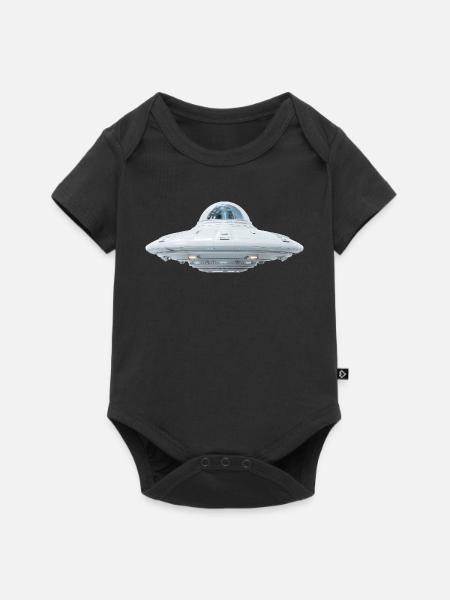 UFO - Baby Premium Kurzarmbody - Schwarz