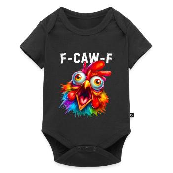 F-Caw-F Humour drôle de poulet - Body à manches courtes Premium Bébé - noir - Devant