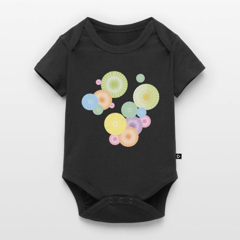 Pastel rosettes – decorative fan structure Baby Premium short-sleeve bodysuit